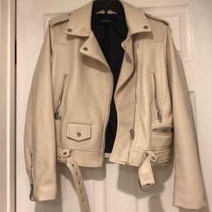 WHITE LEATHER JACKET